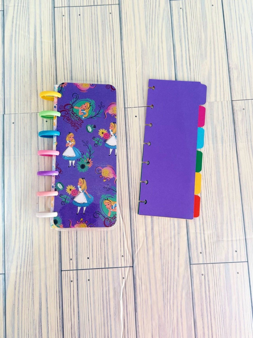 Happy planner skinny mini size undated alice in wonderland Cheshire Cat